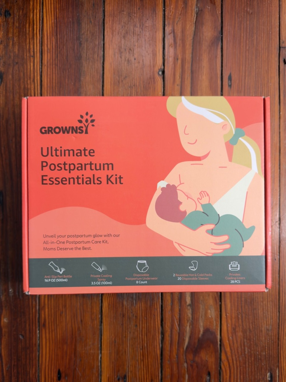 NEW Grownsy Postpartum Recovery Essentials Kit For New Moms- Upgraded